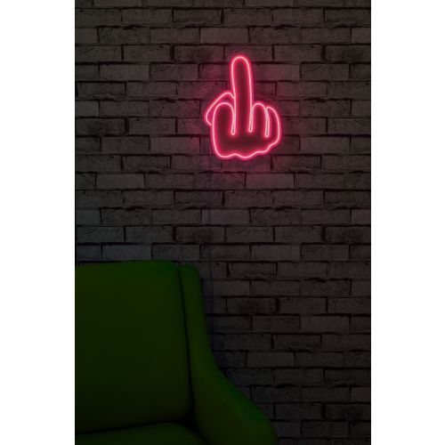 Wallity Ukrasna plastična LED rasvjeta, Middle Finger - Pink slika 2