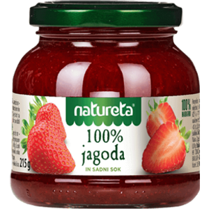 Natureta 100% džem jagoda 215g
