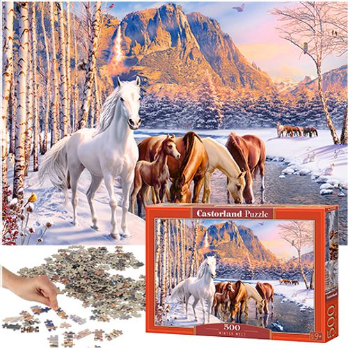 Castorland puzzle divlji konji 500kom. slika 1
