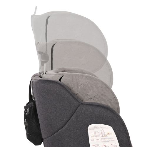 LORELLI ANDROMEDA i-Size IsoFix autosjedalica 76-150 cm, Cool Grey Stars slika 9