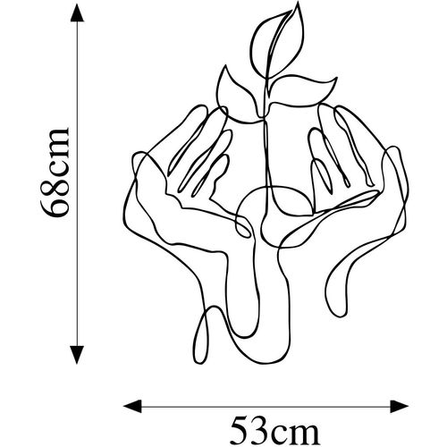 Wallity Metalna zidna dekoracija, Sprout Greening in My Palm slika 5