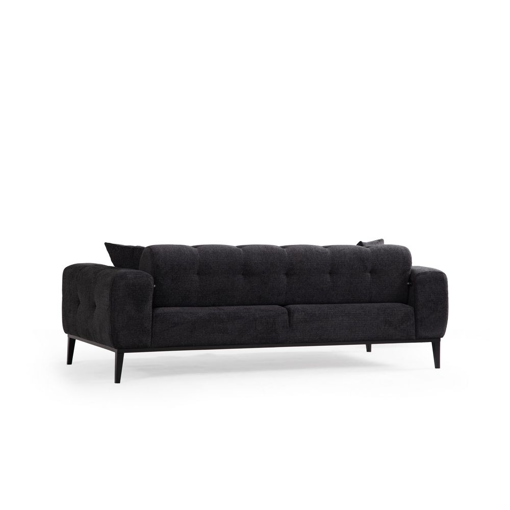 Athena 3-Sjedalni Crni Sofa na Razvlačenje slika 6