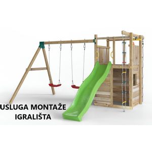 Usluga montaže za drveno dječje igralište HOUSER