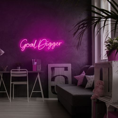 Wallity Ukrasna plastična LED rasvjeta, Goal Digger - Pink slika 1
