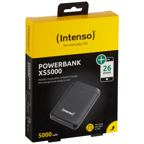 (Intenso) Prijenosni punjač za mobitele i tablete 5000mAh - POWERBANK XS5000 Black slika 1