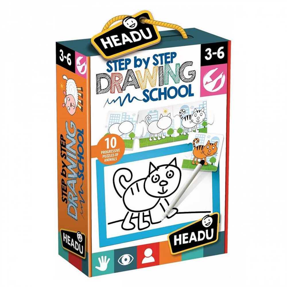 Headu Dječije puzle Step by Step Drawing School 21062 - Škola crtanja korak-po-korak slika 1