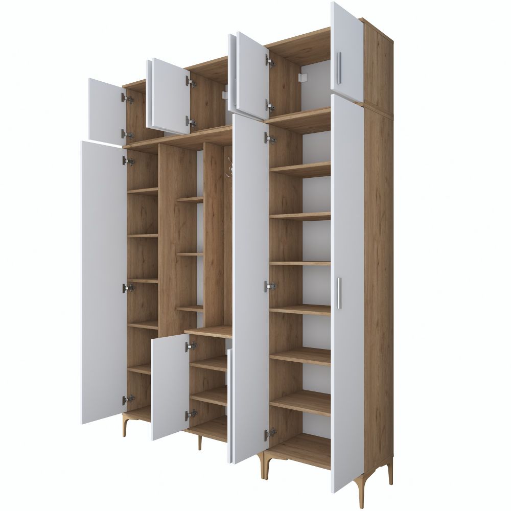 Bijeli Hodnik Ormar EA128 - 2795 Walnut slika 8