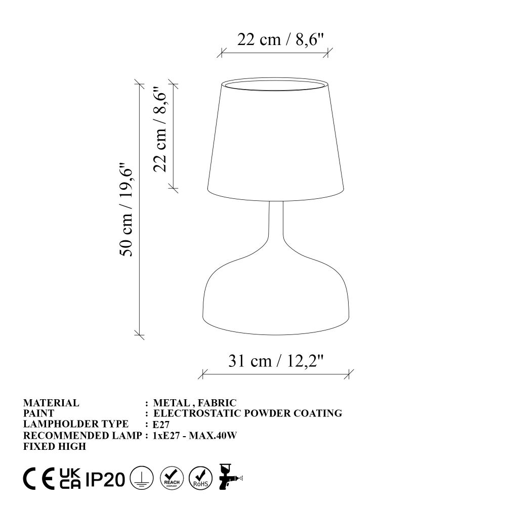 Bulbous - Crna i Smeđa Stočna Lampa 15451 slika 7