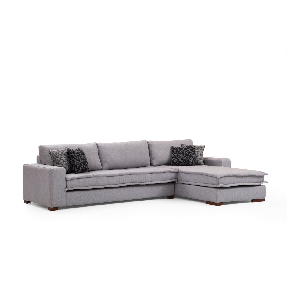 Lena Kutna Sofa Desna (L3+Chl) - Svijetlo Siva slika 2