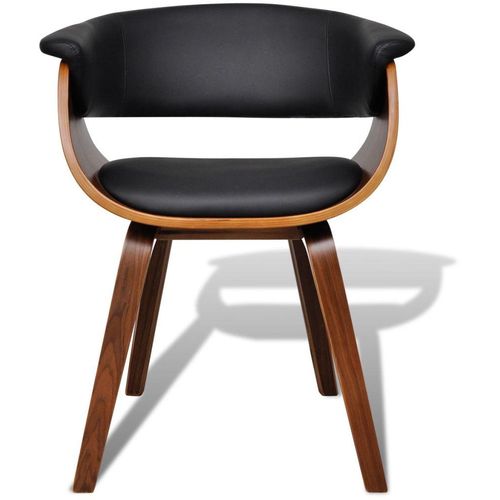 Blagovaonske stolice 2 kom od zaobljenog drva i umjetne kože slika 6