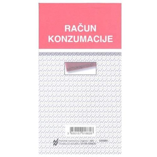 XII-15/NCR RAČUN KONZUMACIJE; Blok 2 x 50 listova, 8 x 14,5 cm slika 2