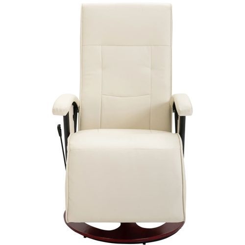 Masažna fotelja od umjetne kože bijela slika 44