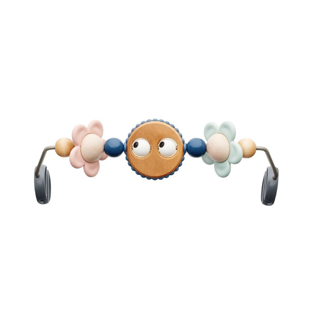 Babybjörn Drvena igračka za ležaljku Bouncer Toy Google Eyes, Pastelne boje slika 1