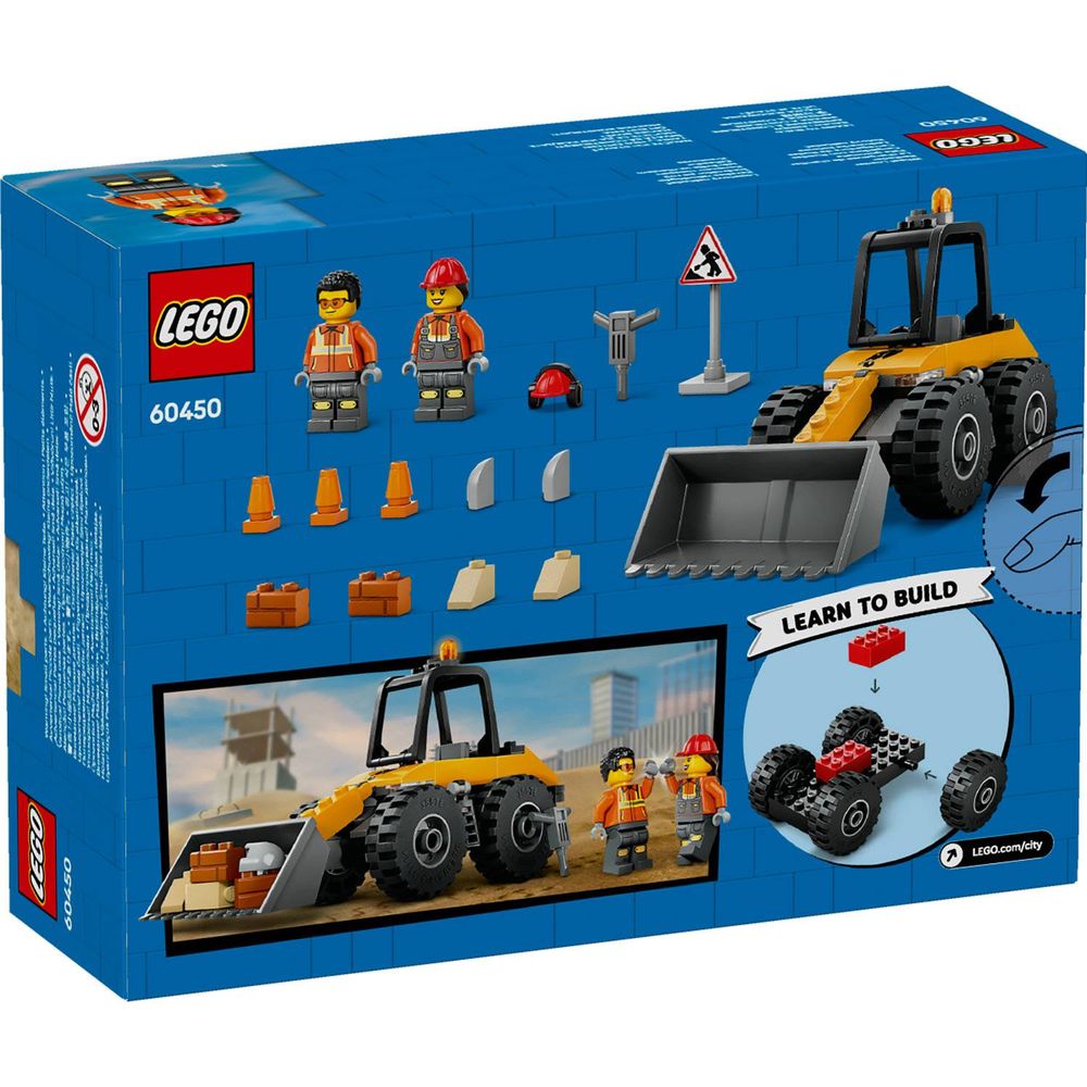 LEGO 60450 Žuti građevinski utovarivač sa točkovima slika 9