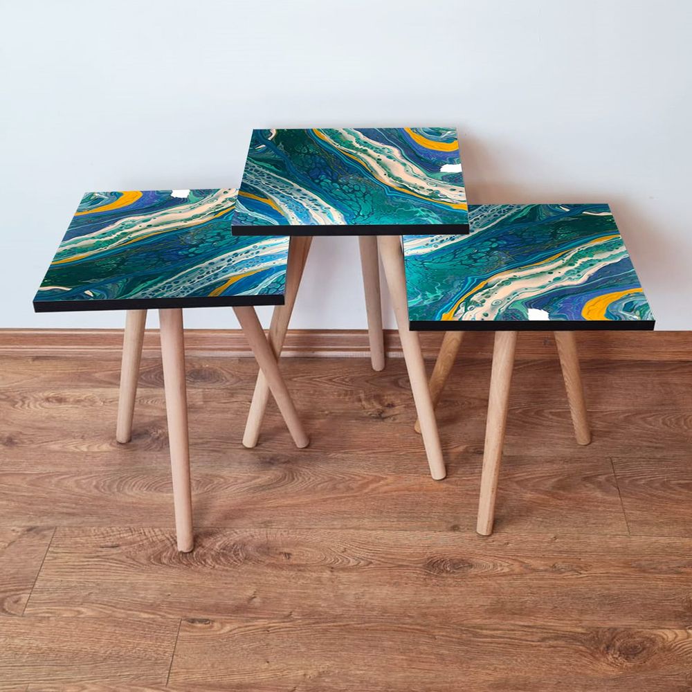 Nesting Table 3Shp287 - Višenamjenski Set Stolova (3 Komada) slika 1