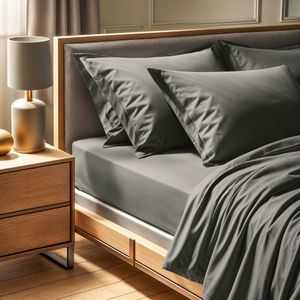 Ranforce king fitted sheet (FR) (IT) (ES) (DE) Tonne Verte - 52, colour: dark grey