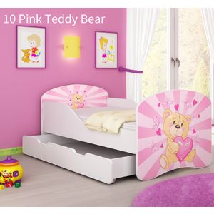 Dječji krevet ACMA s motivom + ladica 180x80 cm 10-pink-teddy-bear