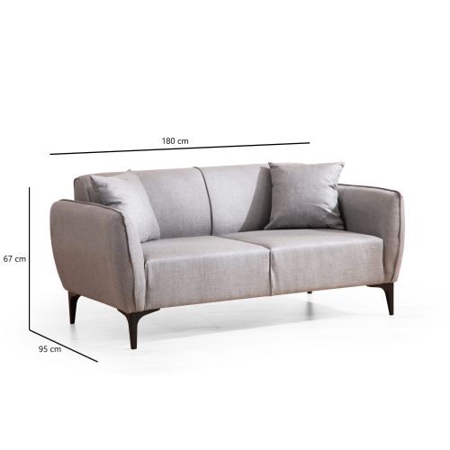 Atelier Del Sofa Dvosjed, Sivo, Belissimo - Grey slika 7