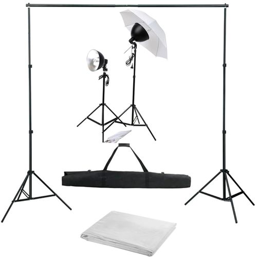 Oprema za fotografski studio sa setom svjetiljki i pozadinom slika 1