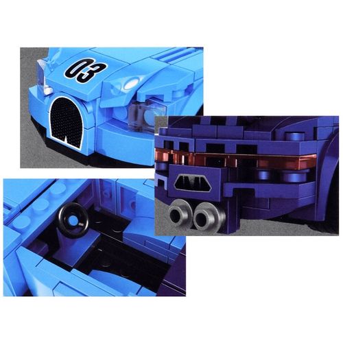 Kockice SuperCar Blue (139 elemenata) slika 5