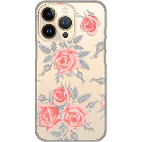 Torbica Silikonska Print Skin za iPhone 13 Pro Elegant Roses slika 1