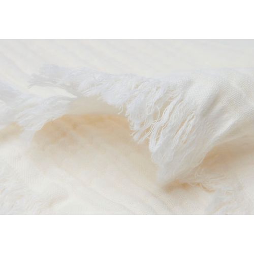 Jollein dekica prekrivač Muslin Fringe 120x120 cm - Ivory slika 4
