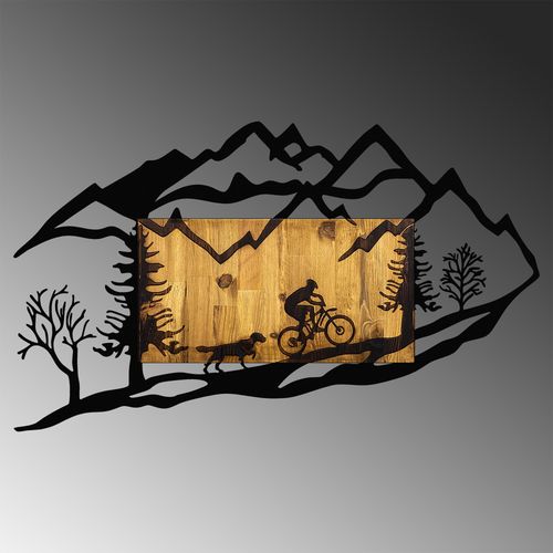 Wallity Bicycle Riding in Nature 1 Walnut
Black Decorative Wooden Wall Accessory slika 5
