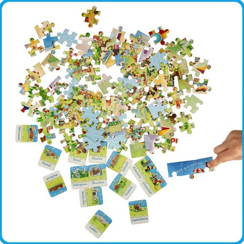 Castorland puzzle karta Poljske slika 7