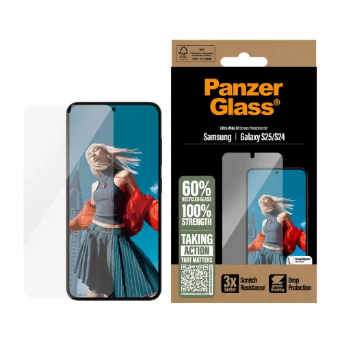 Panzerglass zaštitno staklo za Samsung Galaxy S25/S24, ultra wide fit  slika 1