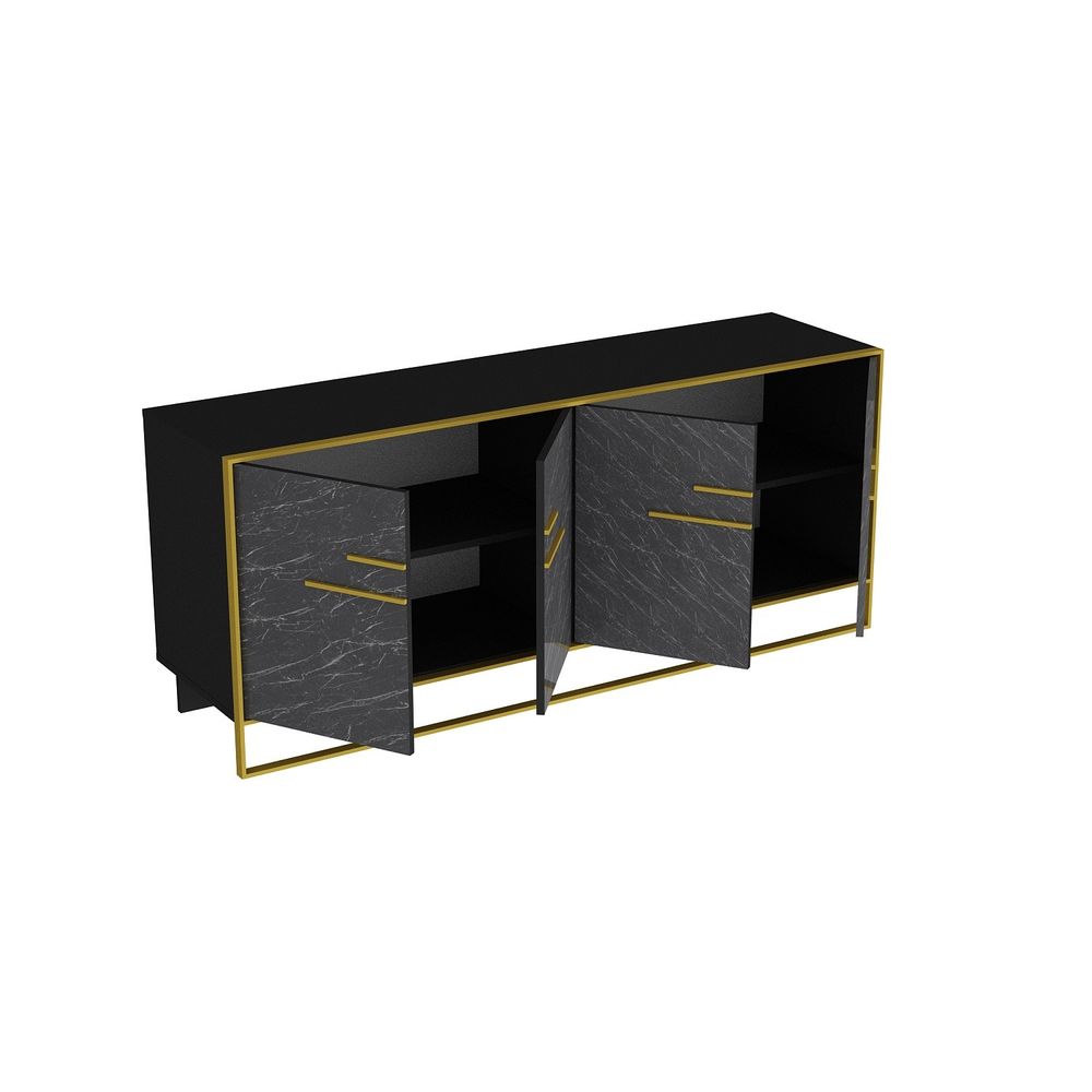 Polka - Black Gold Konzolni Stol slika 4