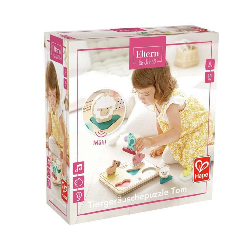Hape Drvena slagalica sa zvukom Animal Noise Puzzle E8536B  slika 5