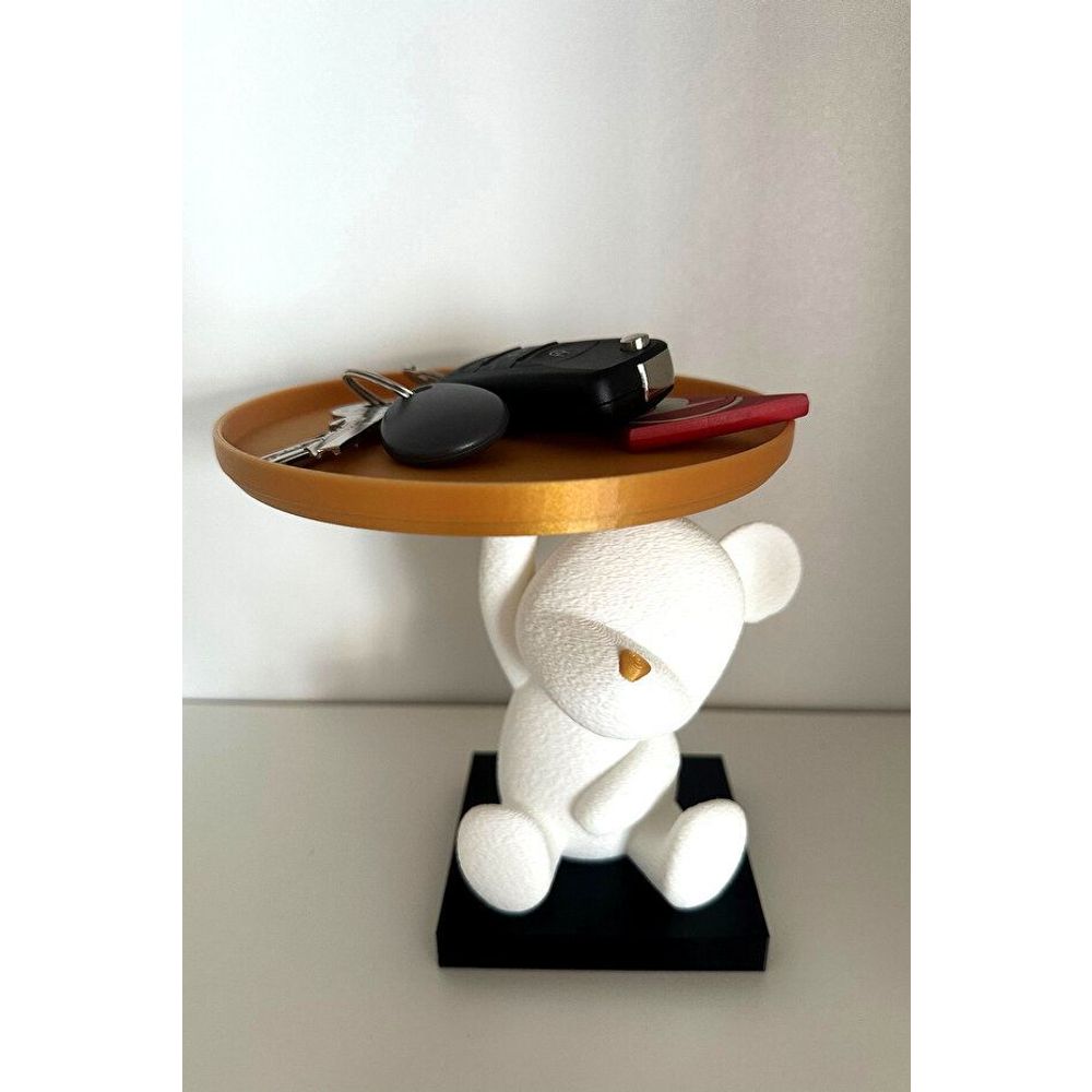 Trinket Cutie Bear - Bijeli i Zlatni slika 3