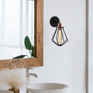 Oylat - N-1042 Crna i Brončana Zidna Lampa