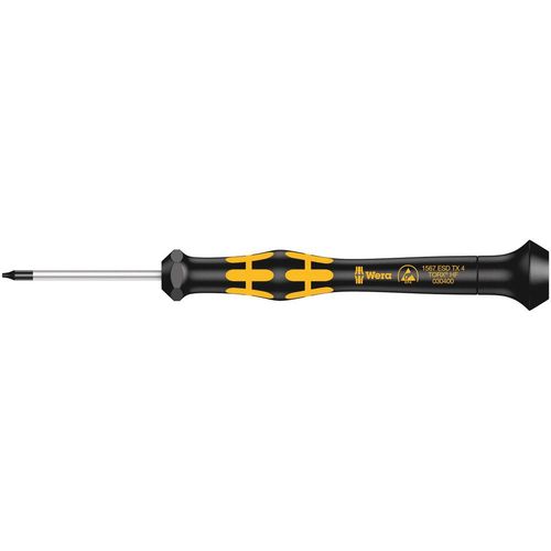 1567 TORX® HF Kraftform Mikro odvijač s funkcijom držanja, TX 4 x 40 mm Wera 1567 ESD Micro  Torx odvijač Veličina T 4 Duljina oštrice: 40 mm slika 1