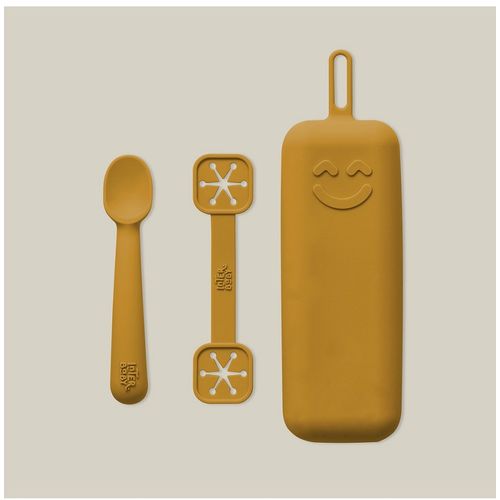 Interbaby set silikonskog pribora za jelo Earth Ocher slika 1