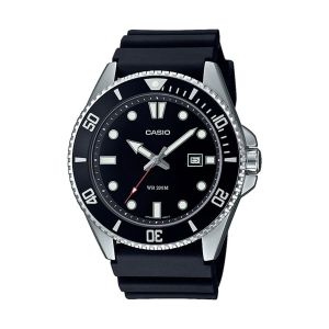 Muški sat Casio MDV-107D-1A1VEF Crna Srebrna (Ø 46 mm)