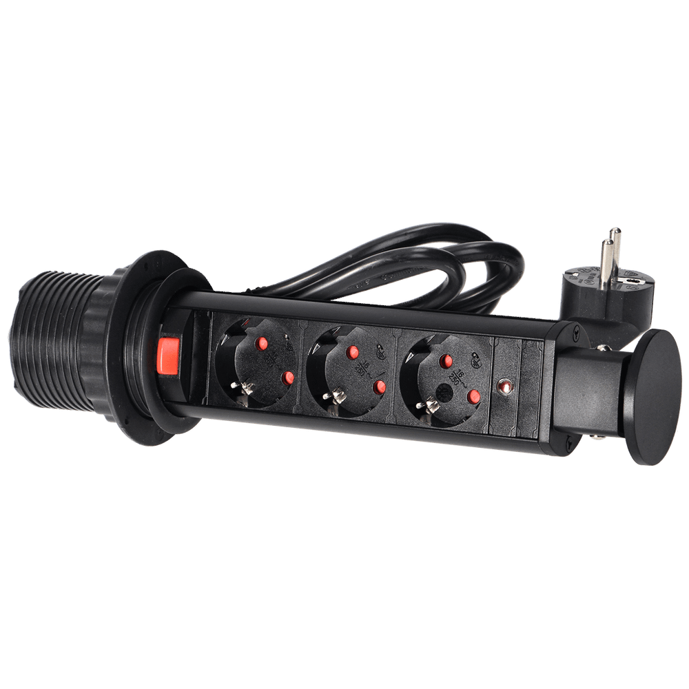 Orno Produžni kabel sa 3 x Schuko utičnice, ugradbena - OR-AE-1347(GS)/B slika 3