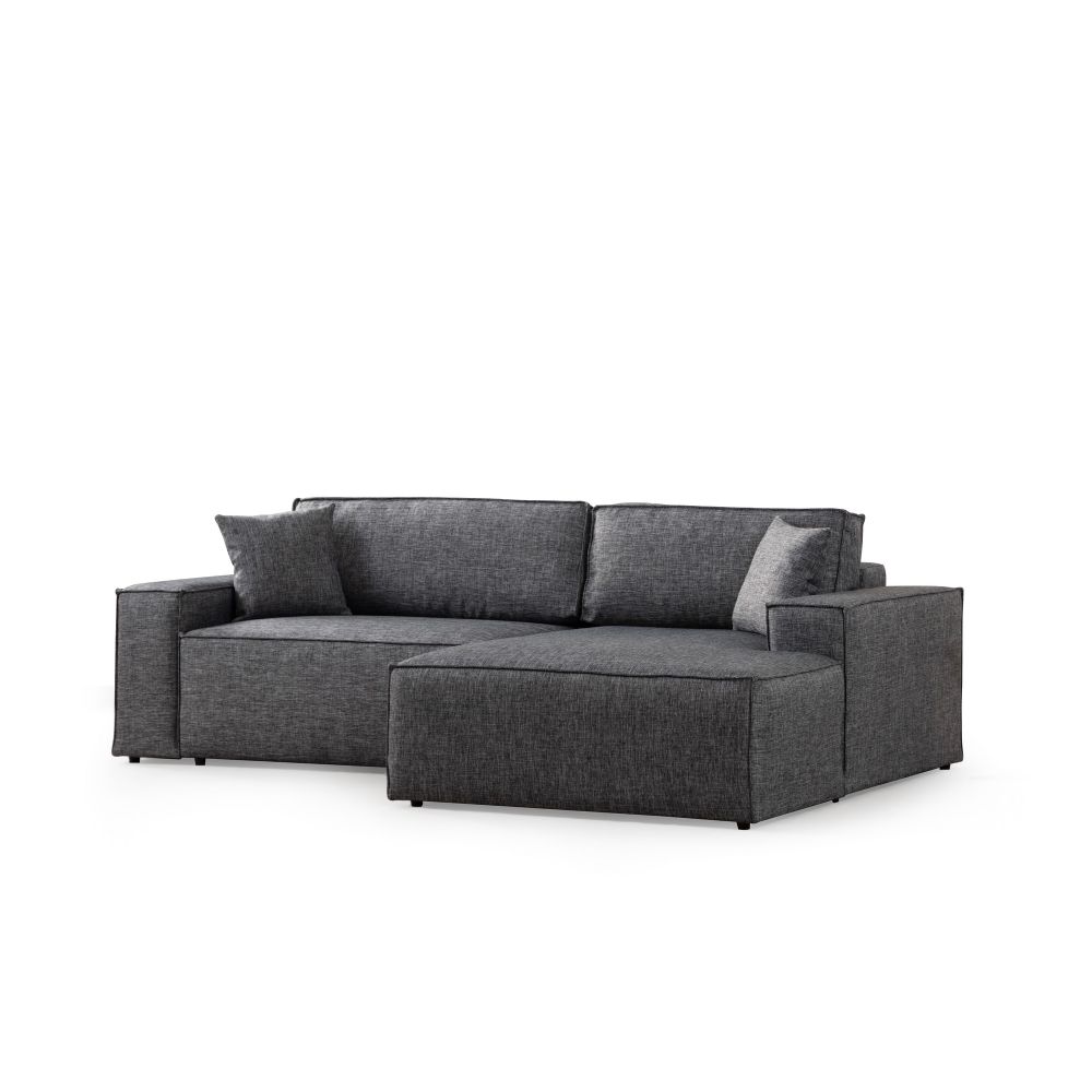 Pırlo Kutni Sofa na Razvlačenje - Tamno Siva slika 6