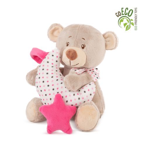 Amek plišana igračka Eco Bear musical toy with star 24 cm - Pink slika 1