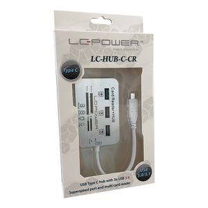 LC-Power USB Type-C Hub3x USB 3.0 type A, card readersd(hc), t-flash, M2, MS Duo cards