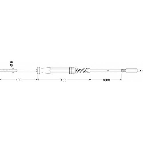 Greisinger GLF 175 senzor zraka  -70 do 200 °C  Tip tipala Pt1000 slika 2