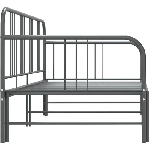 Okvir za krevet na razvlačenje sivi metalni 90 x 200 cm slika 25
