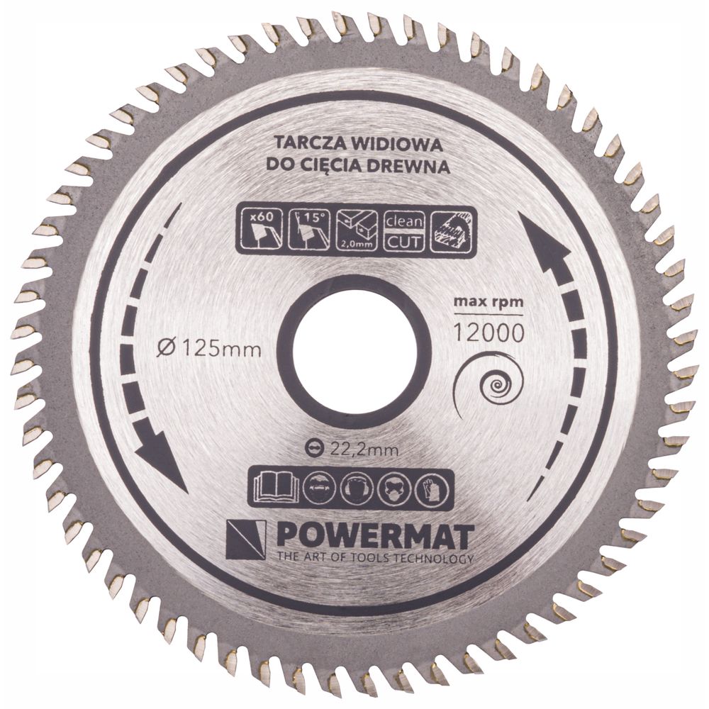 Karbidna lista pile za drvo 125x22.2 60z TDD-125x22.2x60Z slika 6