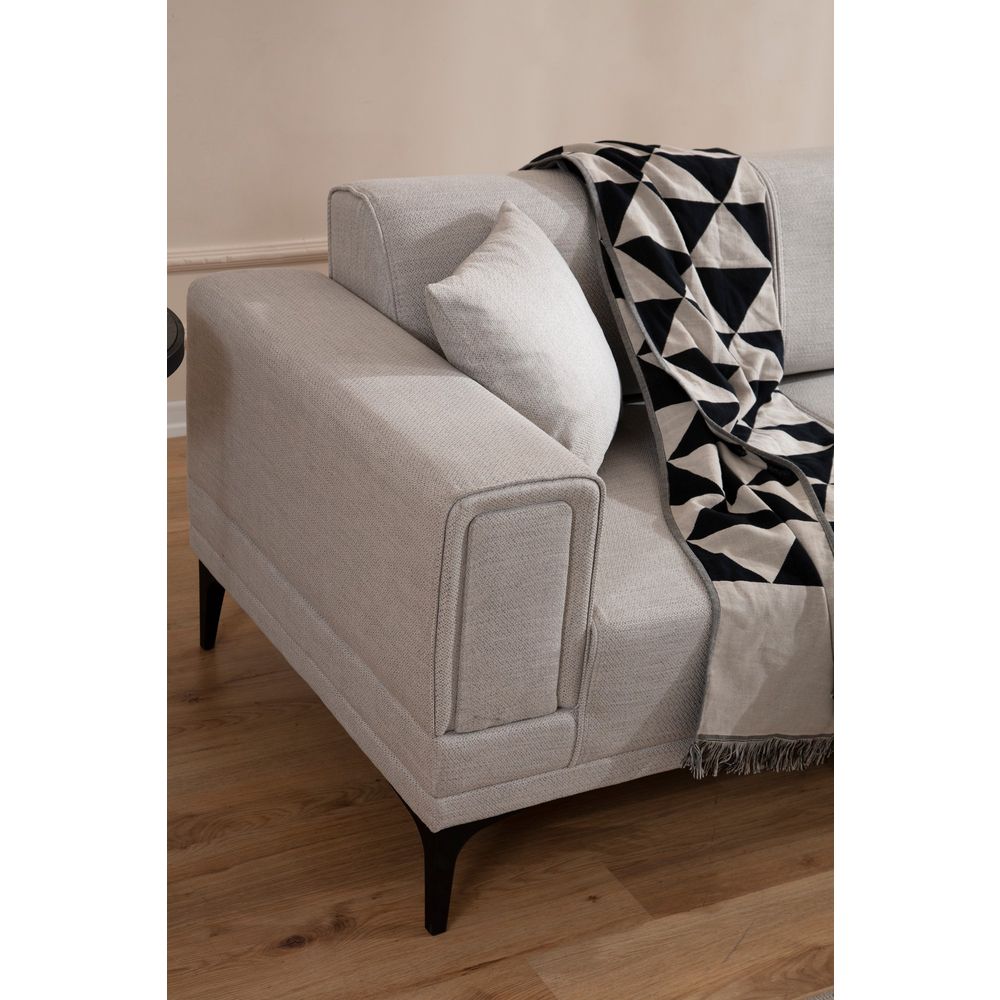 Ugaona Sofa na Razvlačenje Horizon Right - Ecru Boja slika 4