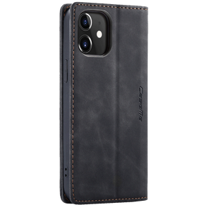 CaseMe Futrola preklopna za iPhone 12/12 Pro Max, koža, crna - Flip Lea. P. Case iPhone 12/12 Pro