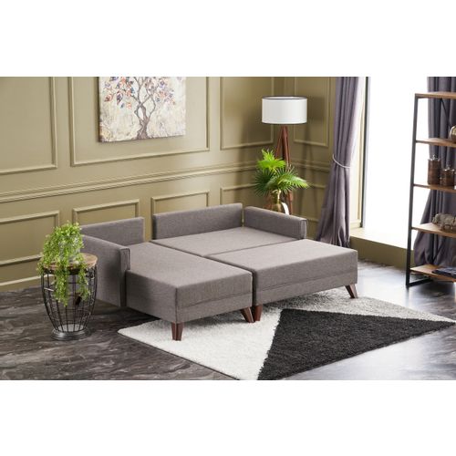 Bella Mini Corner Sofa Left - Brown Brown Corner Sofa-Bed slika 3