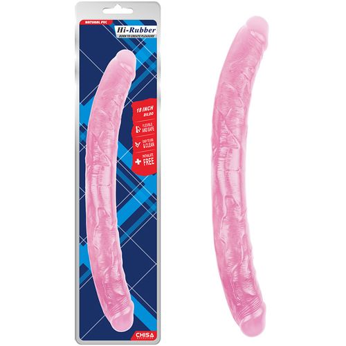 Roze dupli dildo 46cm slika 1