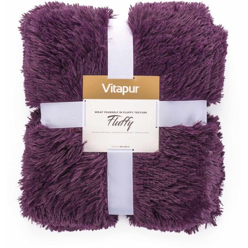 Dekorativni pokrivač Vitapur Fluffy violet 200x200 cm slika 5