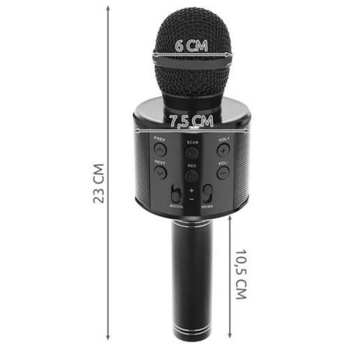 Karaoke mikrofon s zvučnikom crni slika 3
