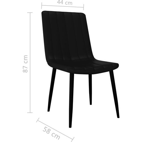 Blagovaonske stolice od umjetne kože 4 kom crne slika 7
